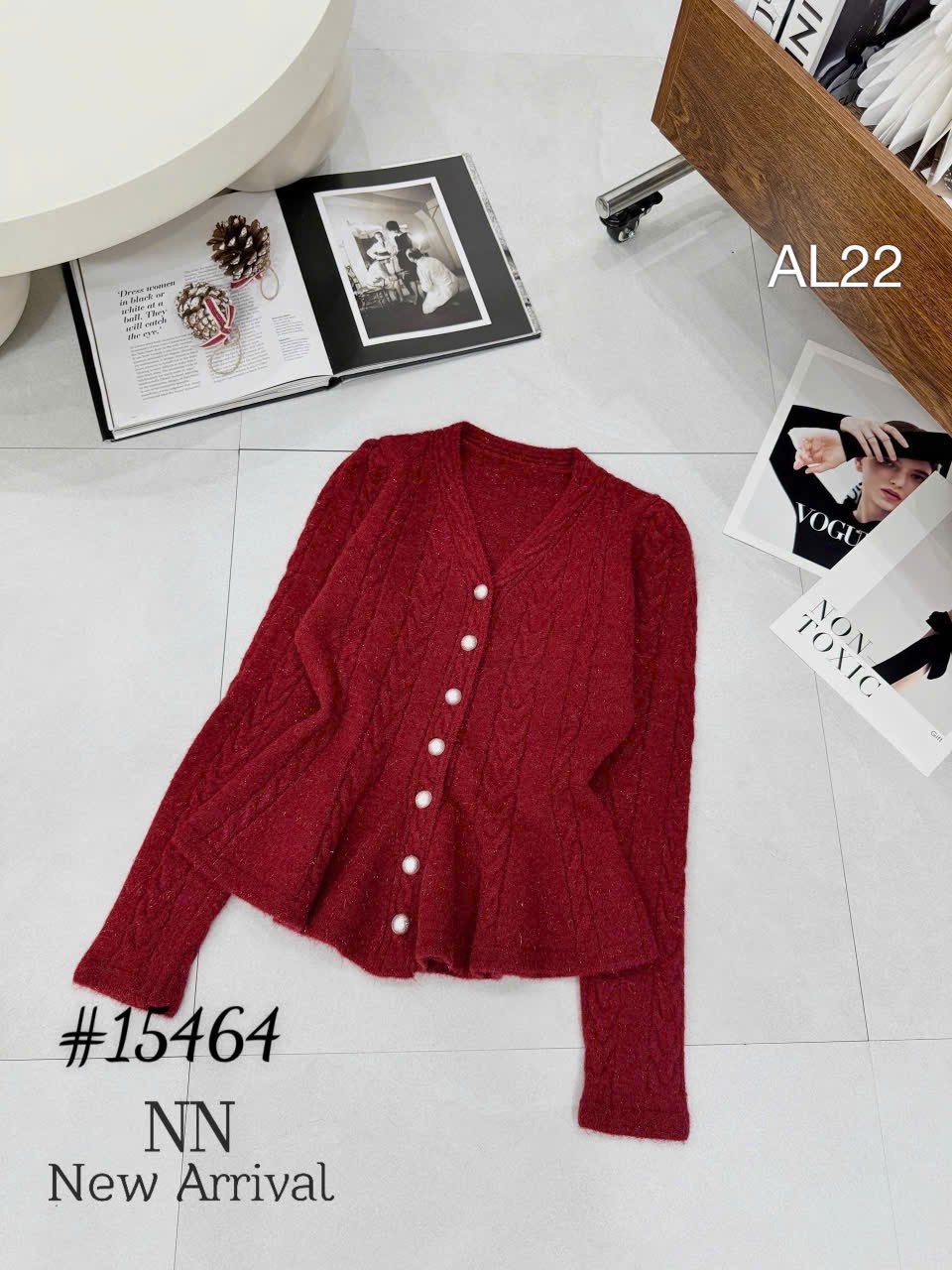 AL22 áo len peplum