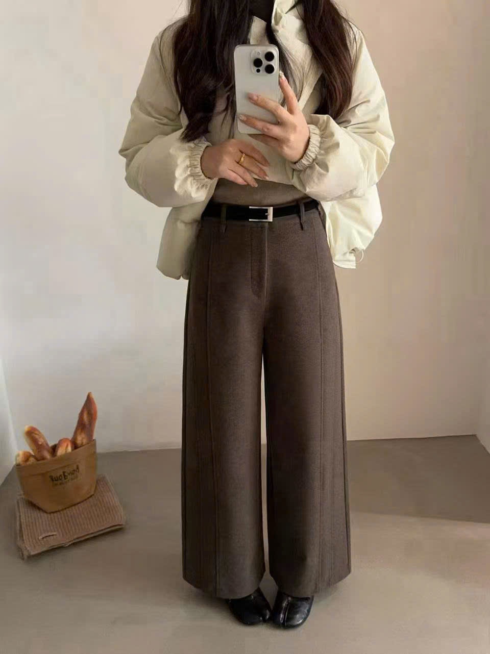 Q25188 Quần dạ 2 li gân