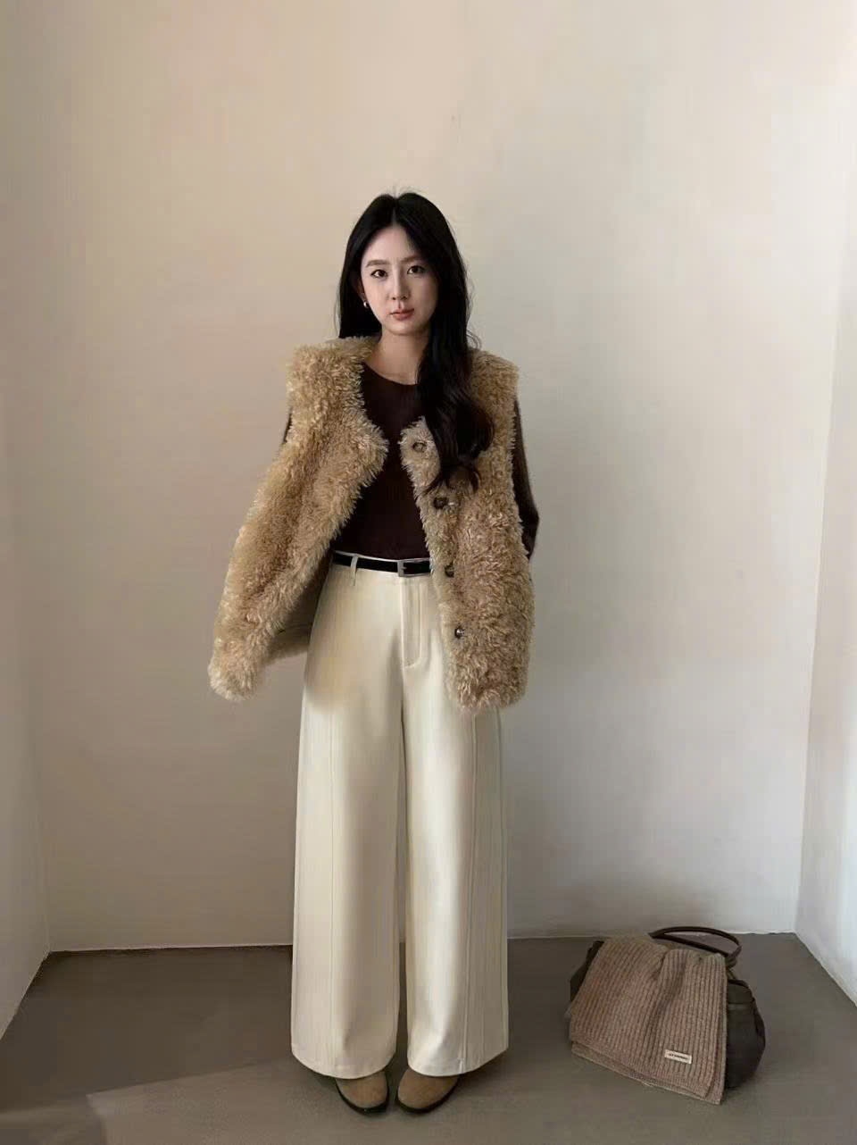 Q25188 Quần dạ 2 li gân