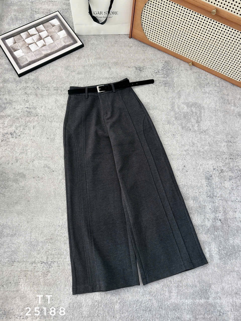 Q25188 Quần dạ 2 li gân