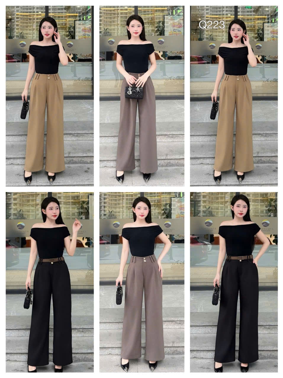 Q223 Quần dạ 2 li kép
