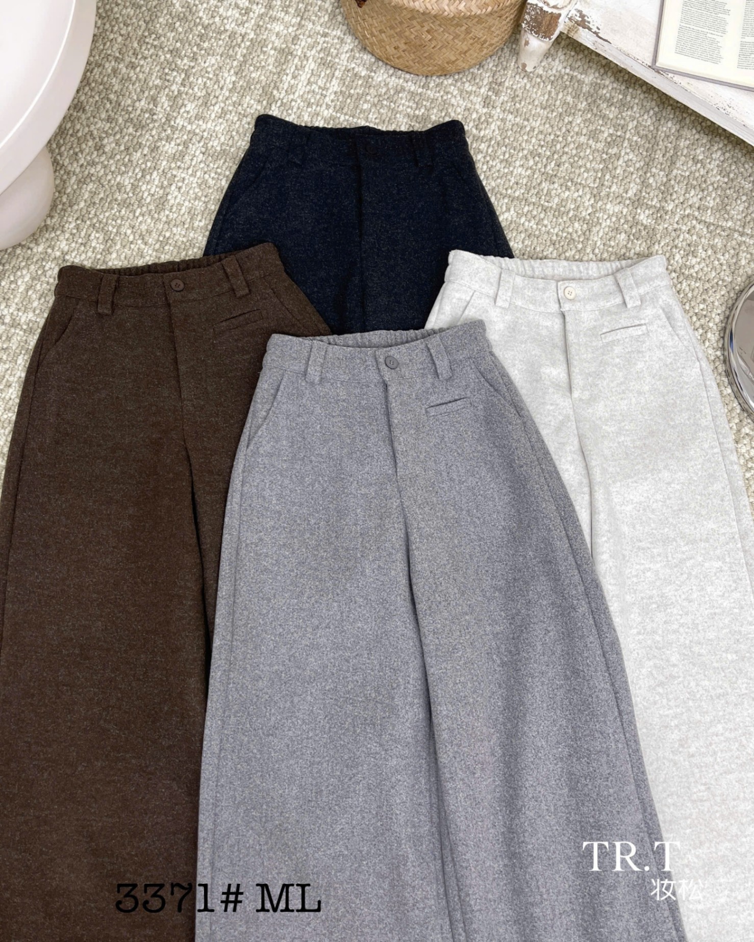 Q3371 Quần xuông nấm túi cơi