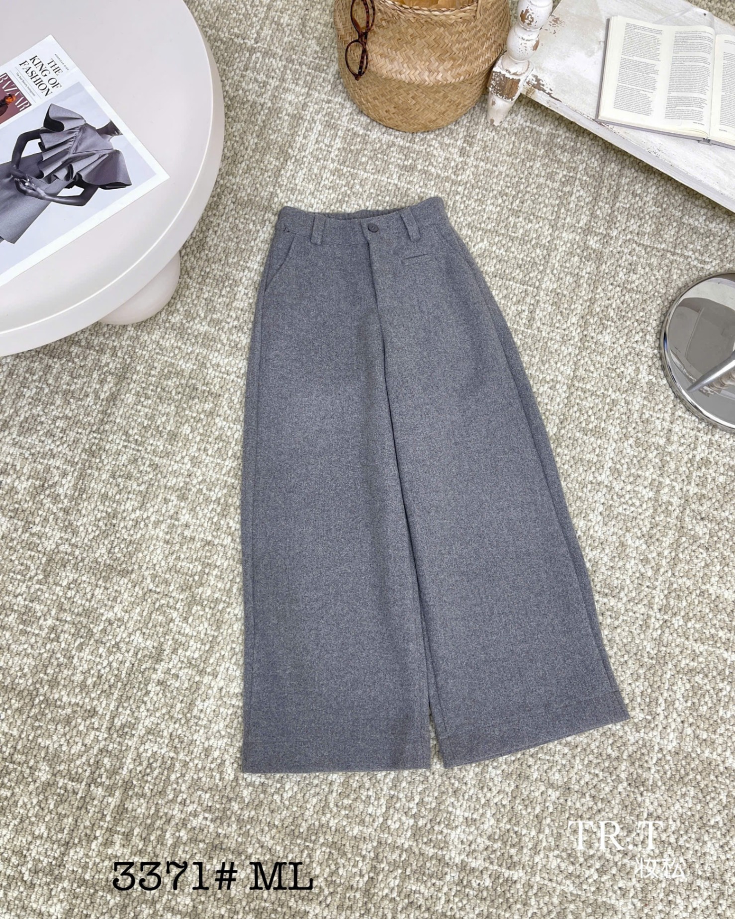 Q3371 Quần xuông nấm túi cơi