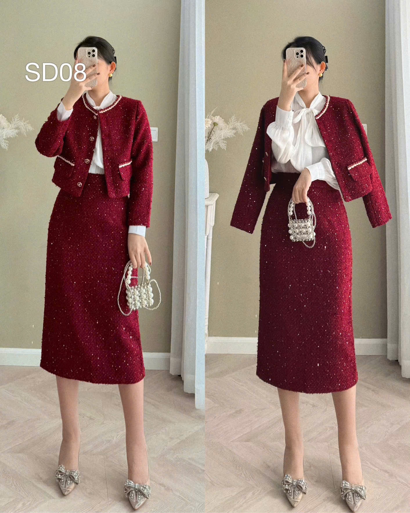 SD08 Sét dạ tweet viền dây