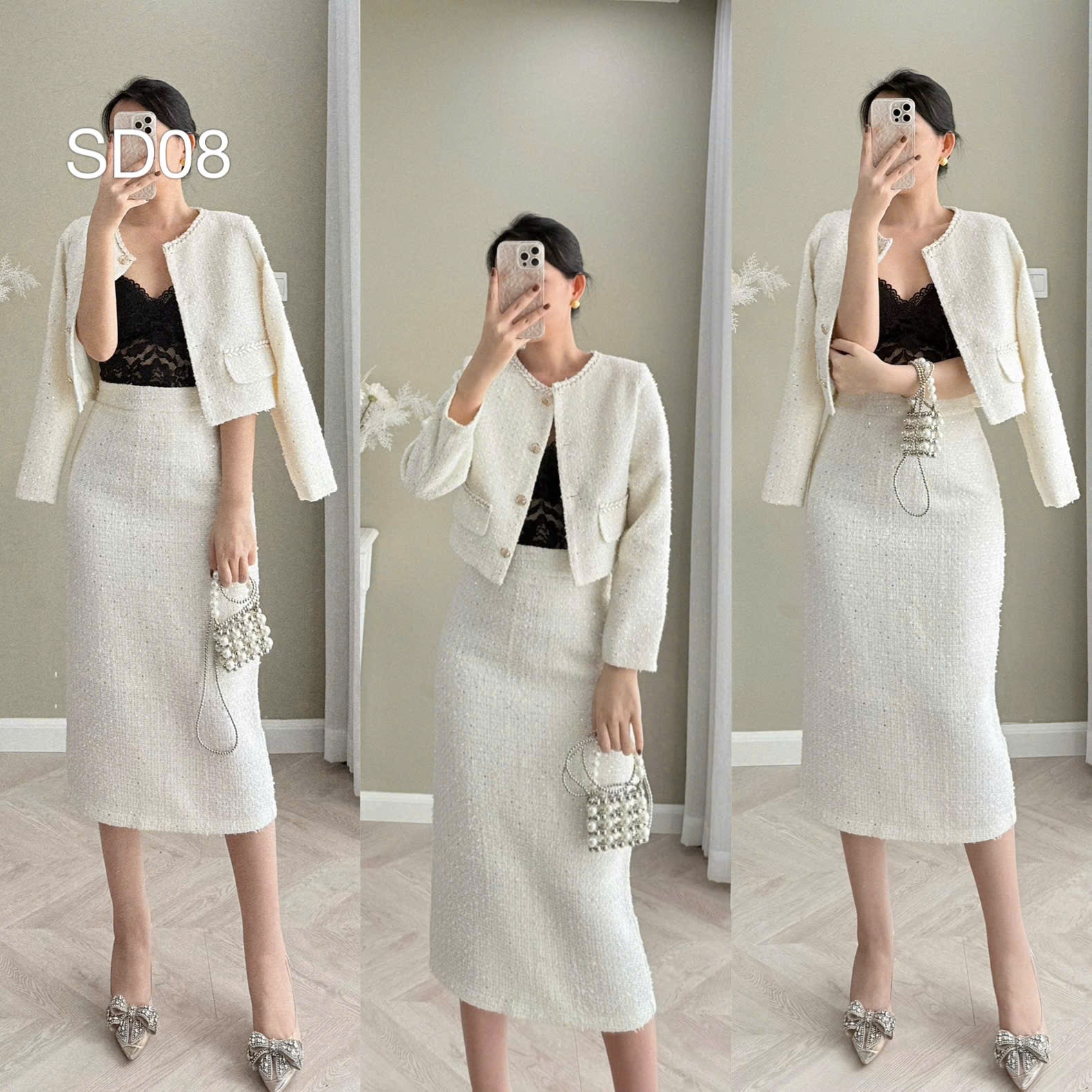 SD08 Sét dạ tweet viền dây