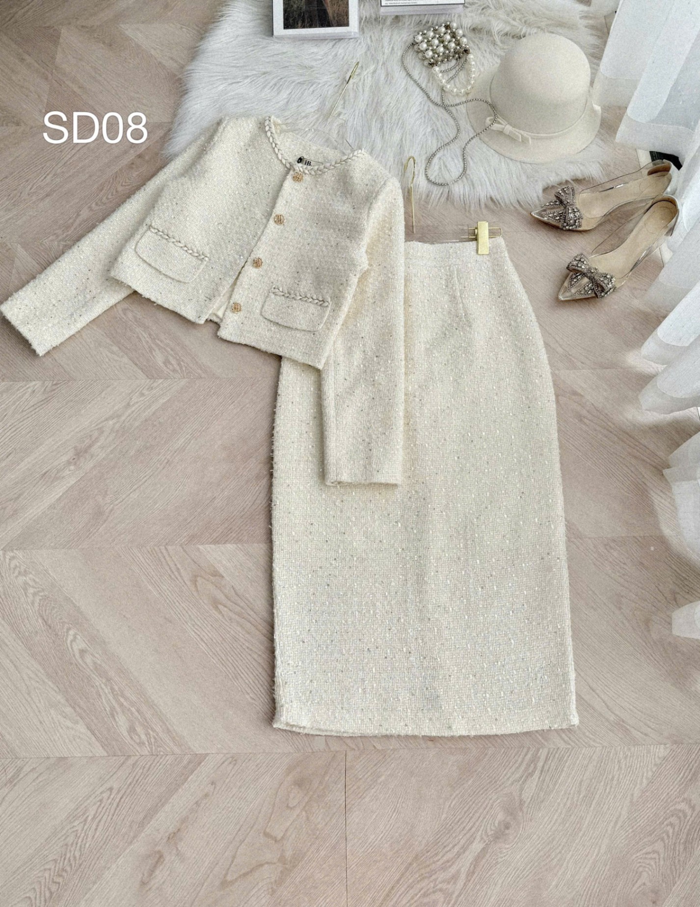 SD08 Sét dạ tweet viền dây