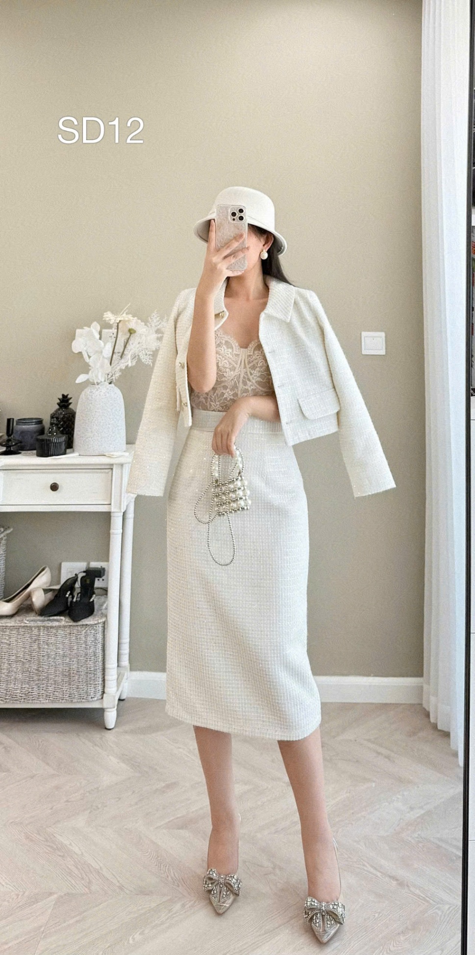 SD12 Sét dạ cổ bẻ cúc ngọc