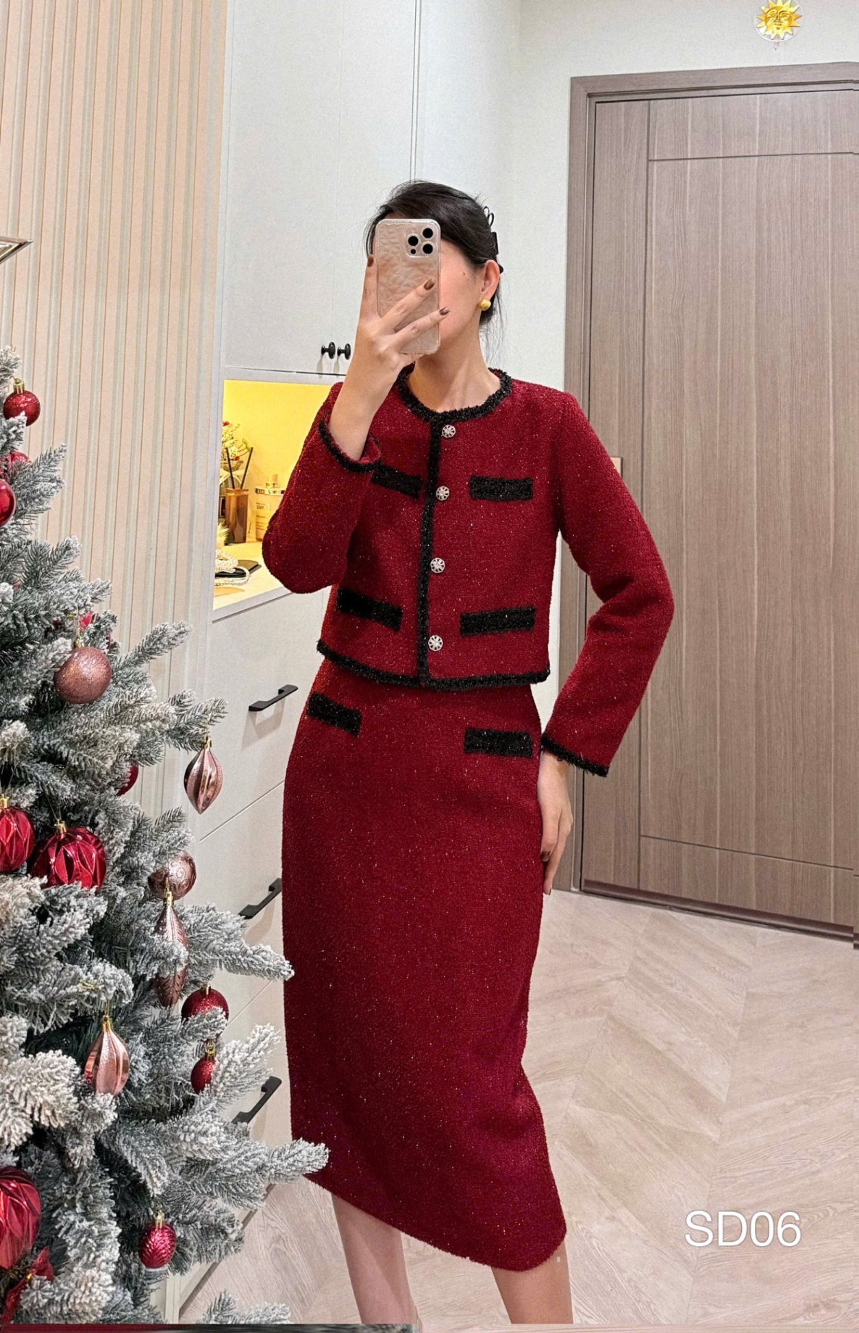 SD06 Sét dạ dây kim tuyến đen