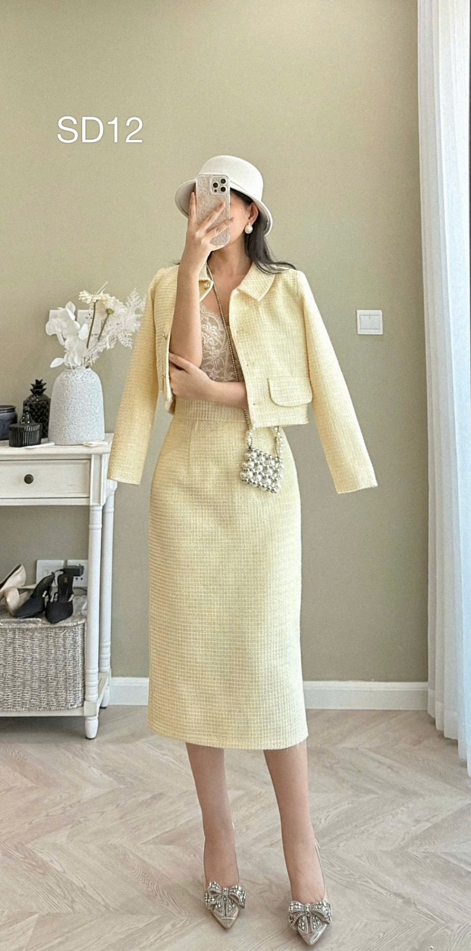 SD12 Sét dạ cổ bẻ cúc ngọc
