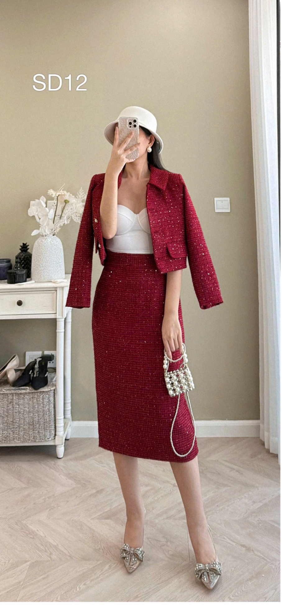 SD12 Sét dạ cổ bẻ cúc ngọc