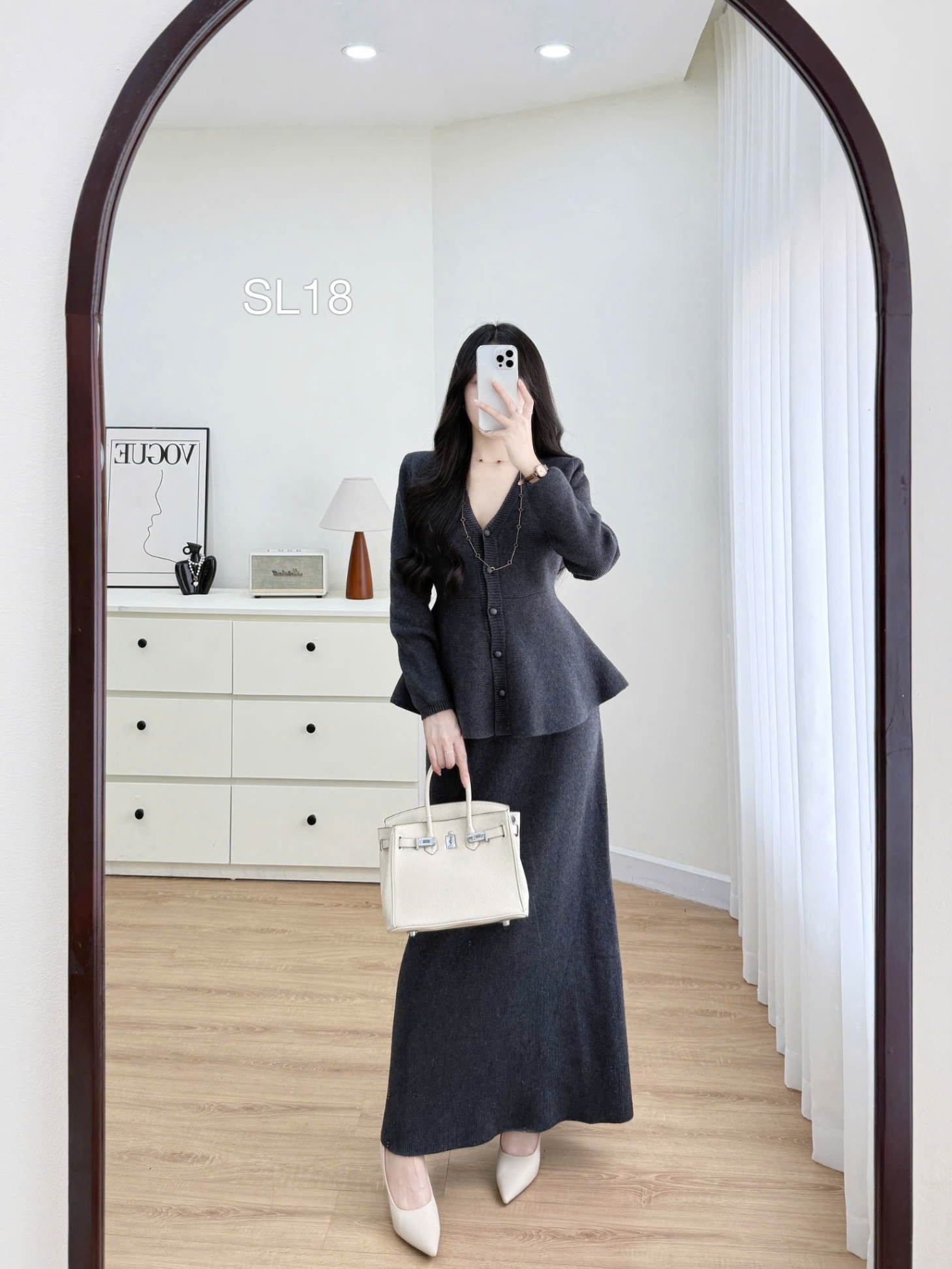 SL18 Set len xòe cúc cài