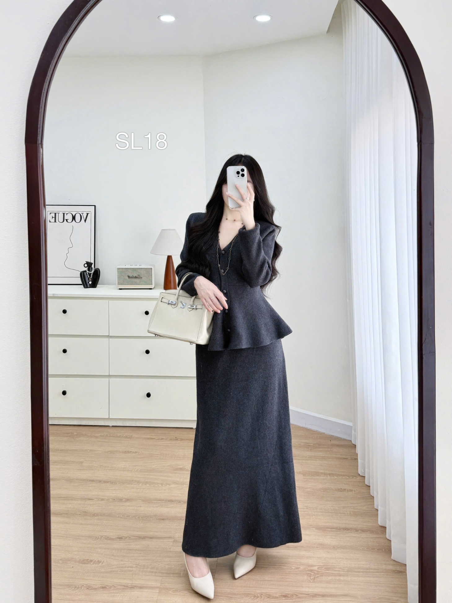 SL18 Set len xòe cúc cài
