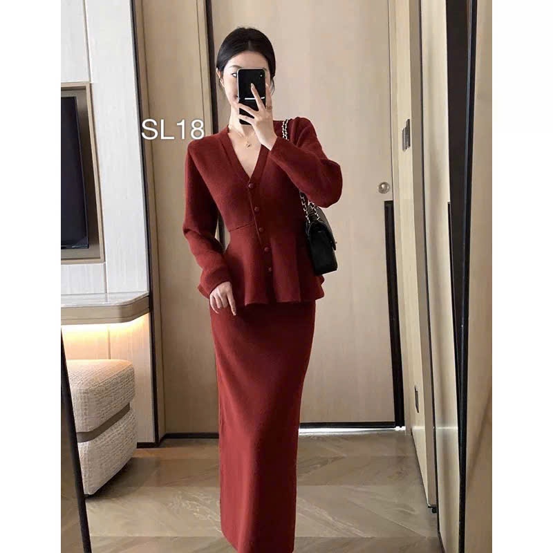 SL18 Set len xòe cúc cài