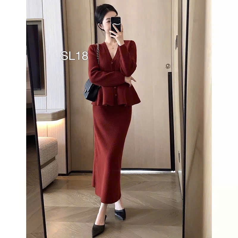 SL18 Set len xòe cúc cài