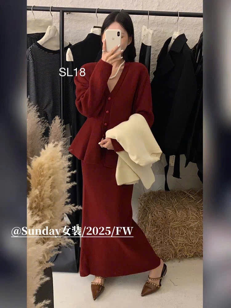 SL18 Set len xòe cúc cài