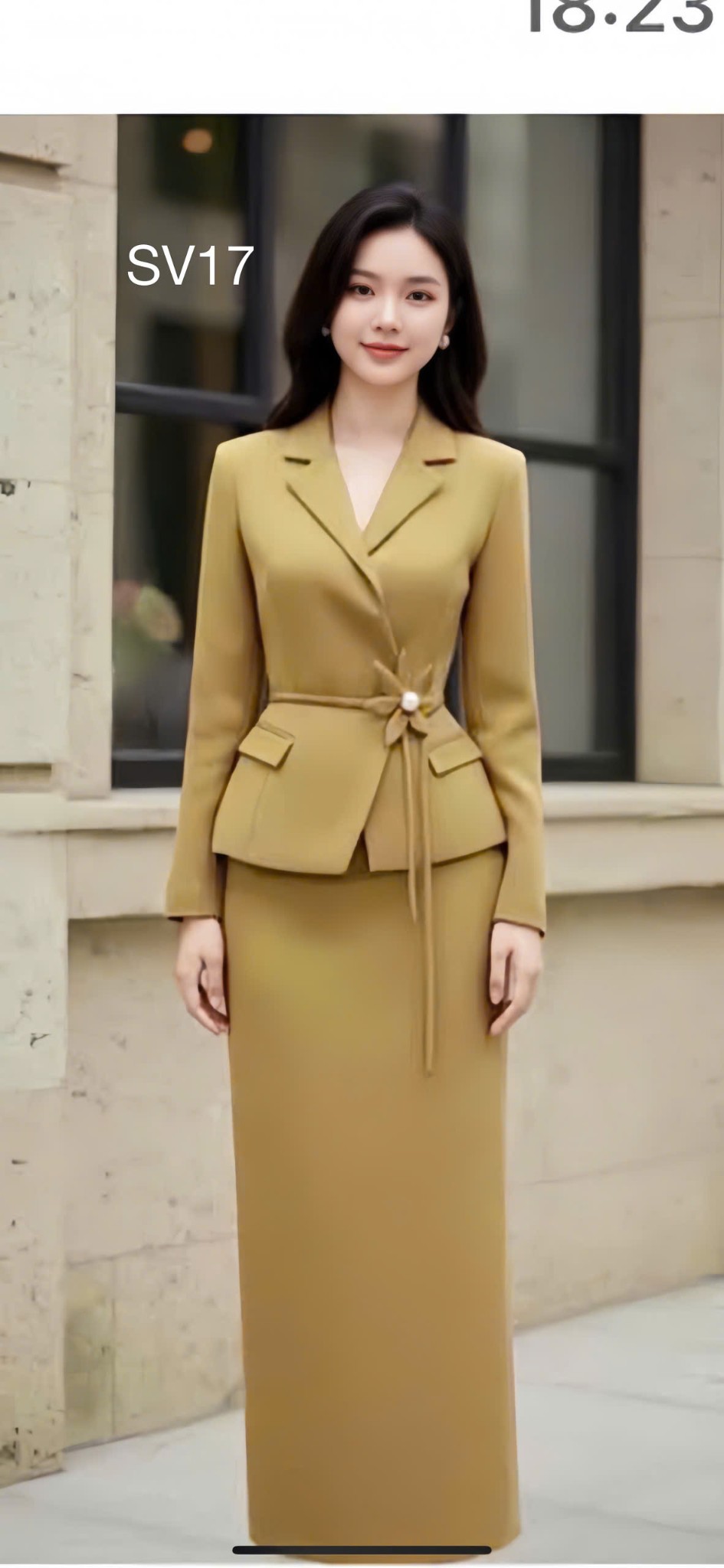 SV17 Set vest kèm dây hoa