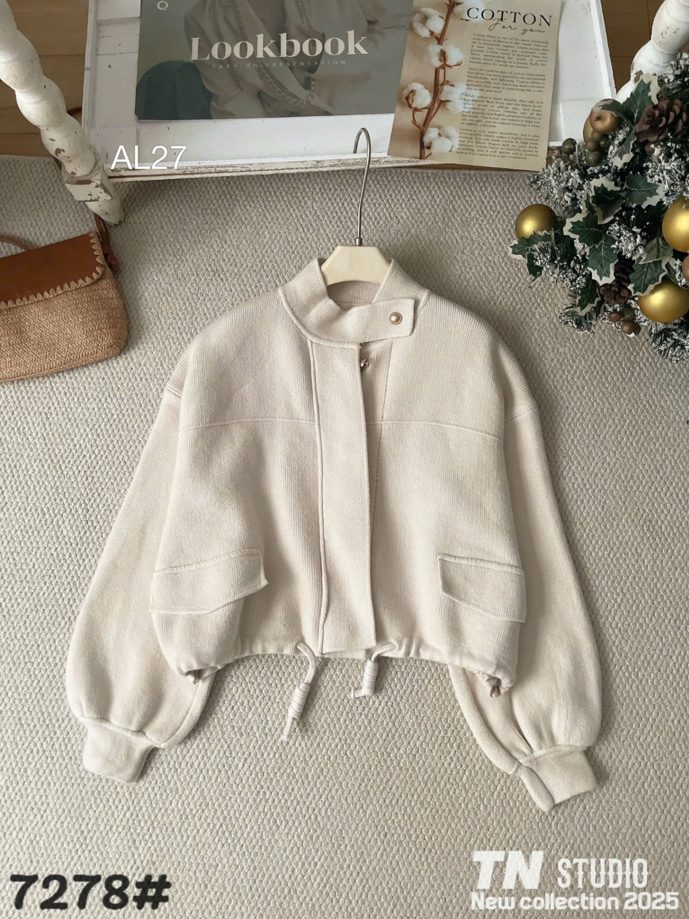 AL27 Áo len ép cổ tàu