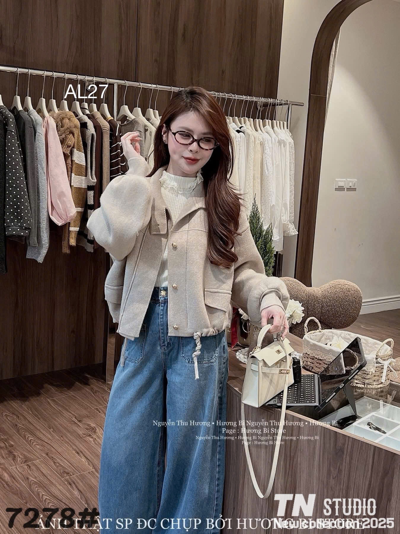 AL27 Áo len ép cổ tàu
