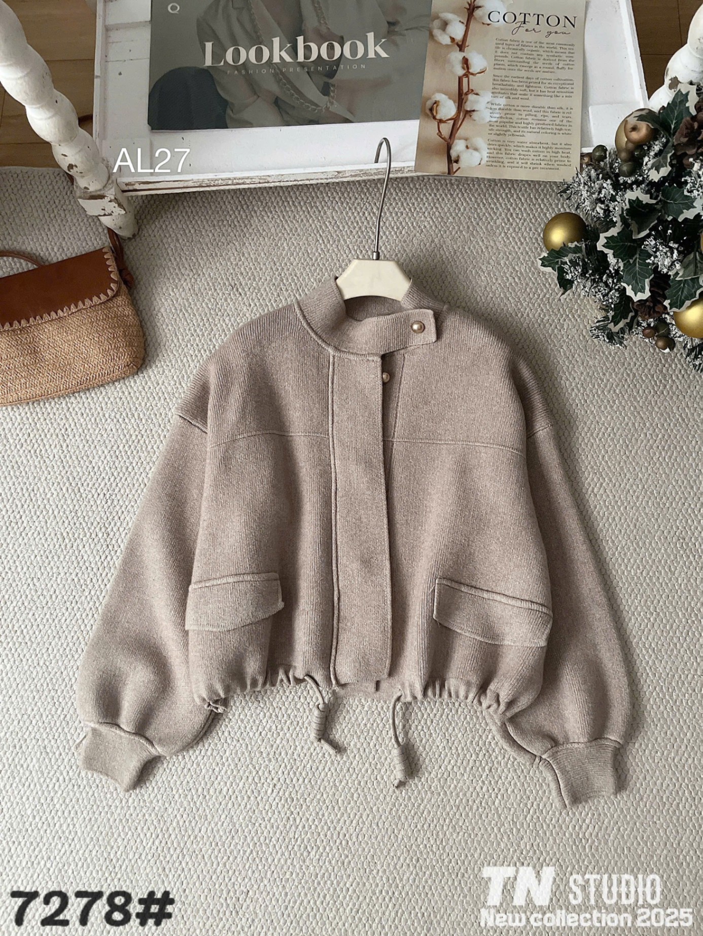 AL27 Áo len ép cổ tàu