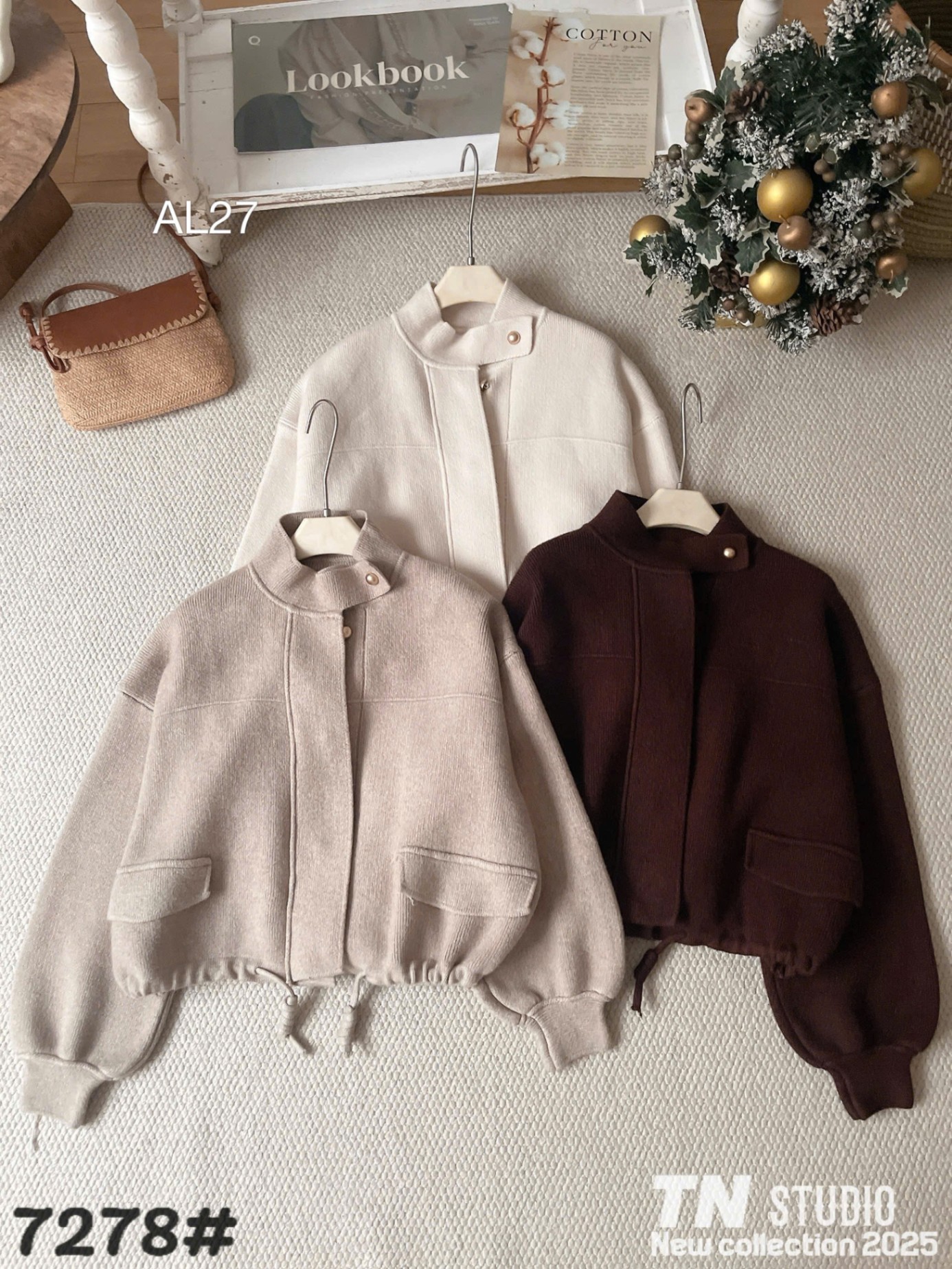 AL27 Áo len ép cổ tàu