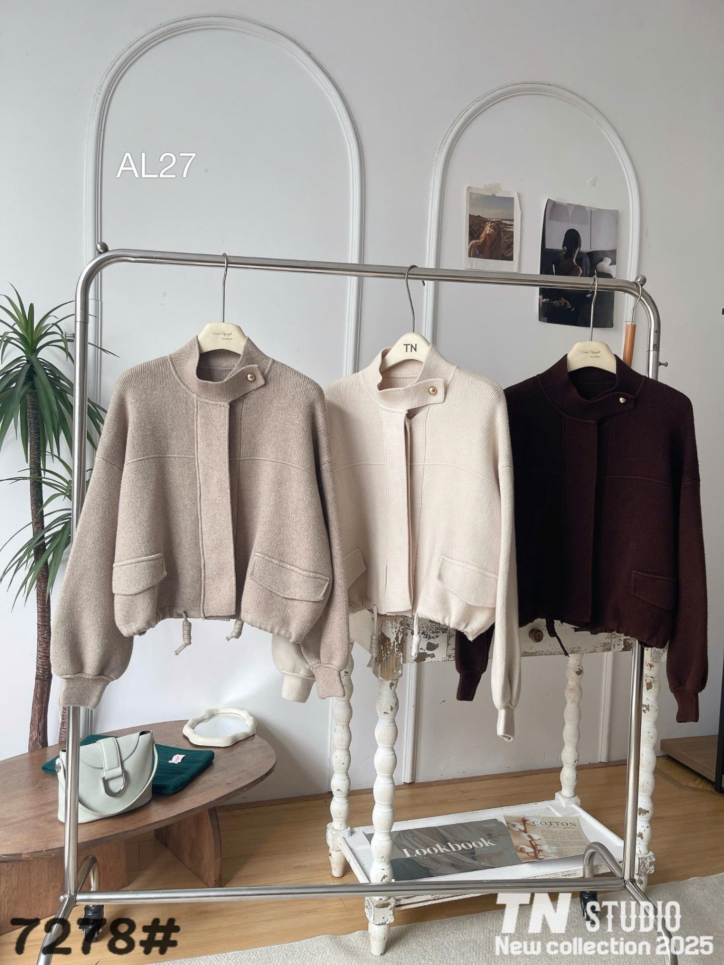 AL27 Áo len ép cổ tàu