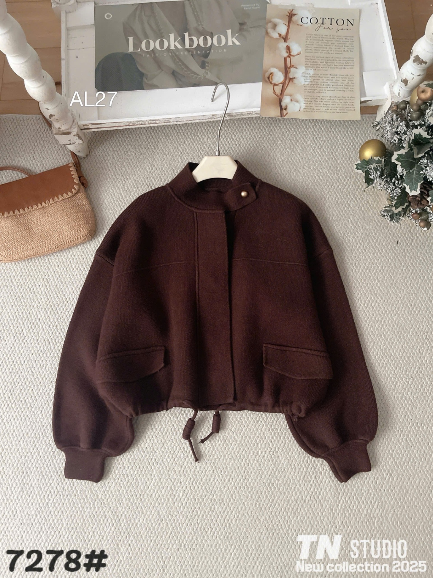 AL27 Áo len ép cổ tàu
