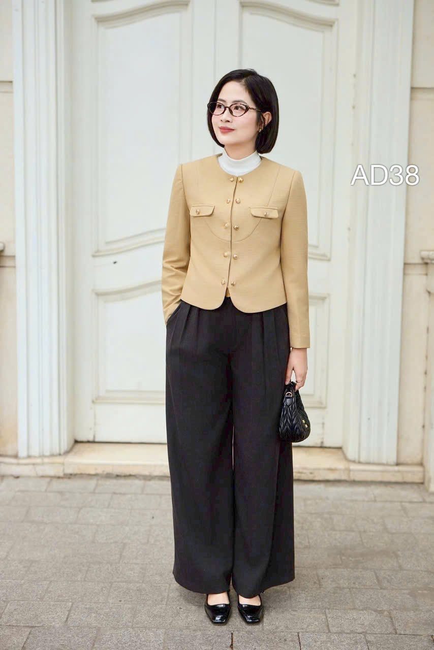 AD38 áo dạ 2 nắp túi