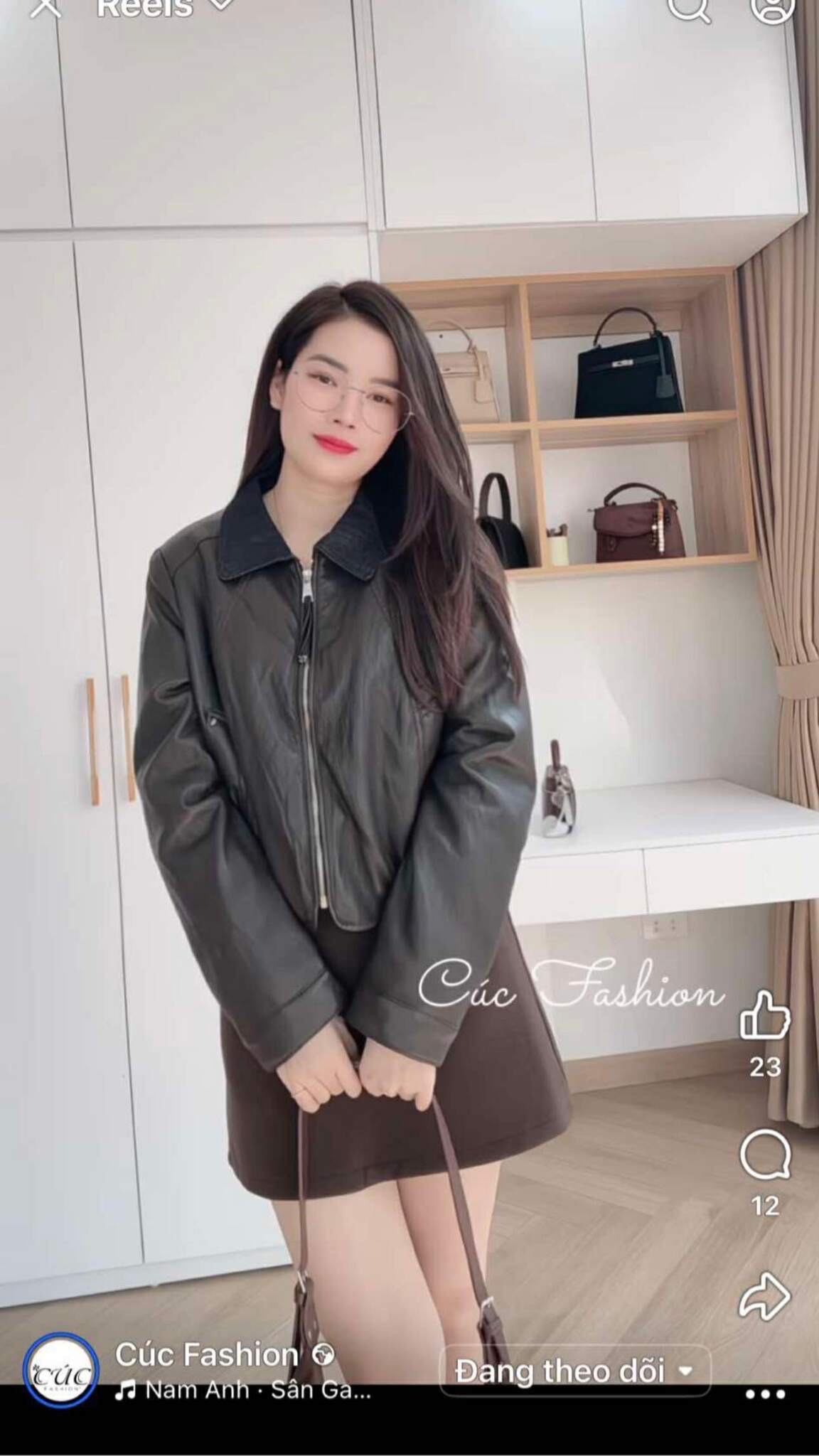 AD2597 áo da lộn cổ phối khóa B