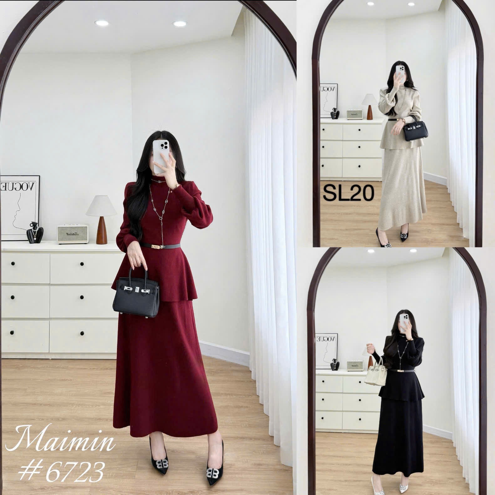 SL20 set len tay bồng kèm đai