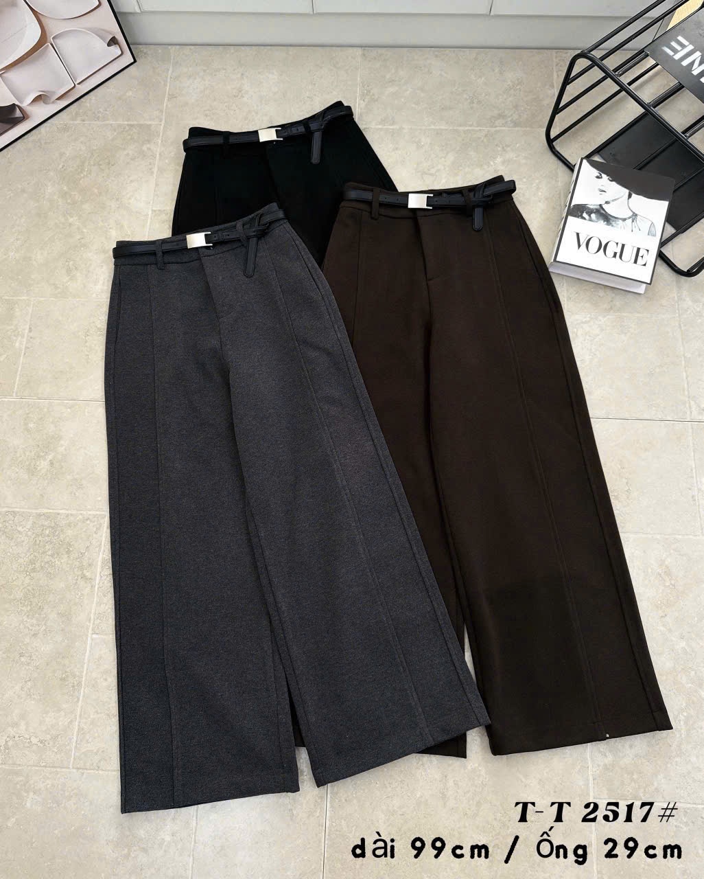 Q2517 quần dạ chất giãn nhẹ dài 99 ống 29