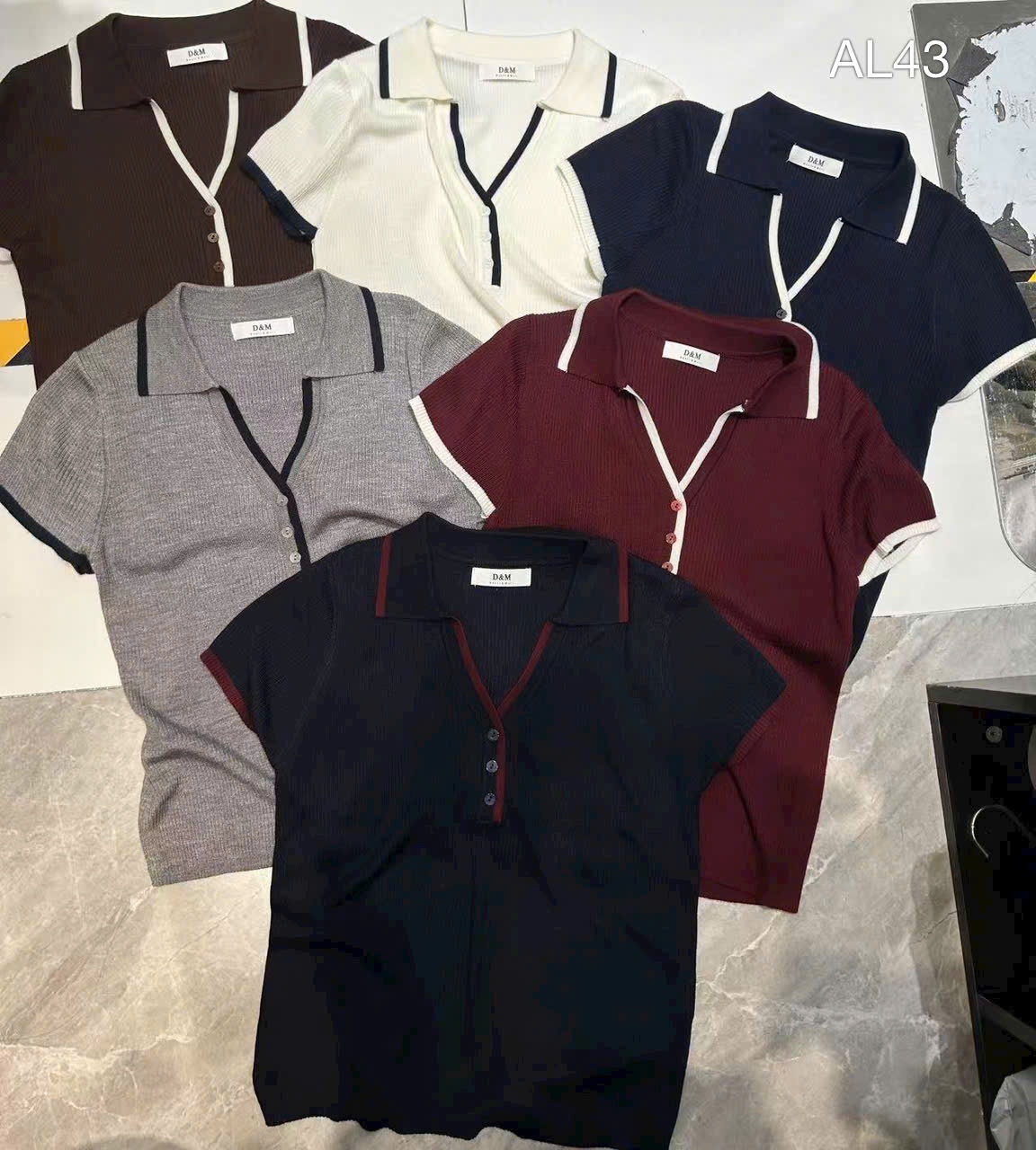 AL43 áo phối viền cổ