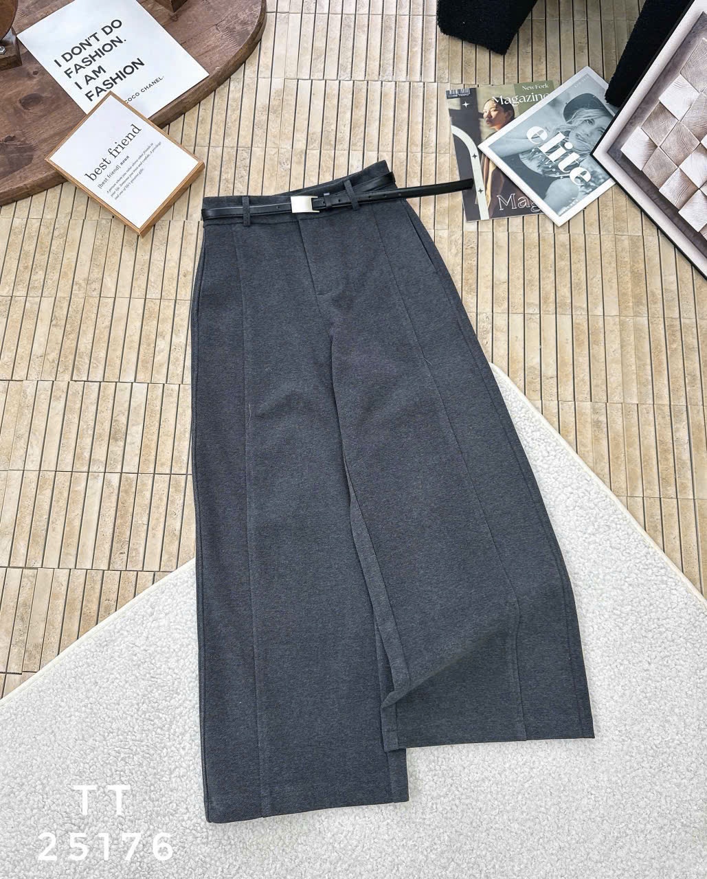 Q25176 Quần xuông dài 93cm kèm đai