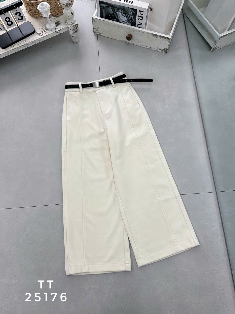 Q25176 Quần xuông dài 93cm kèm đai