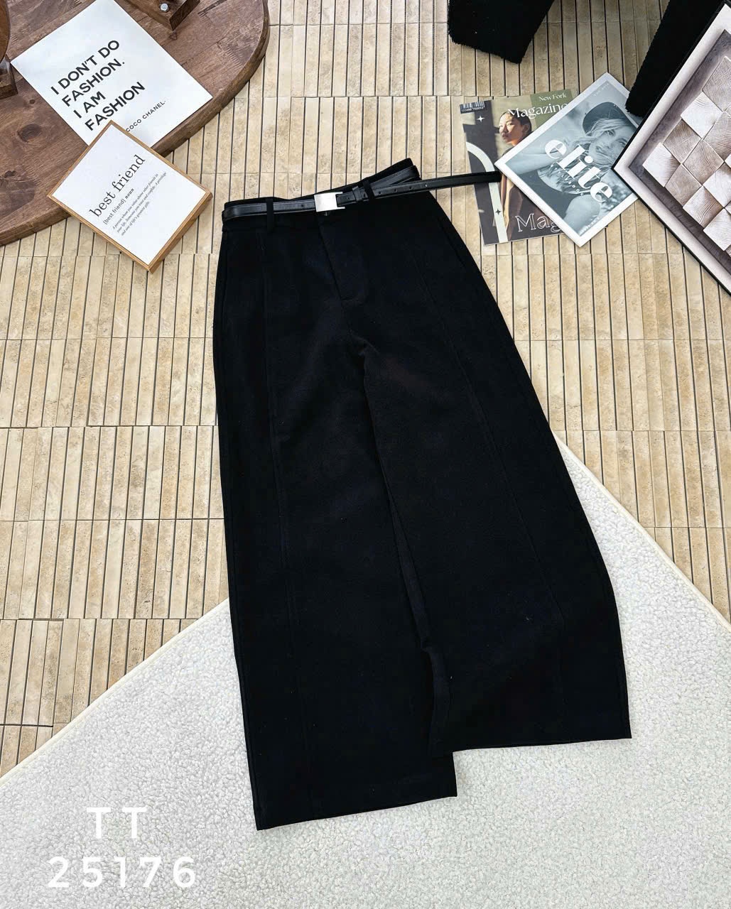 Q25176 Quần xuông dài 93cm kèm đai