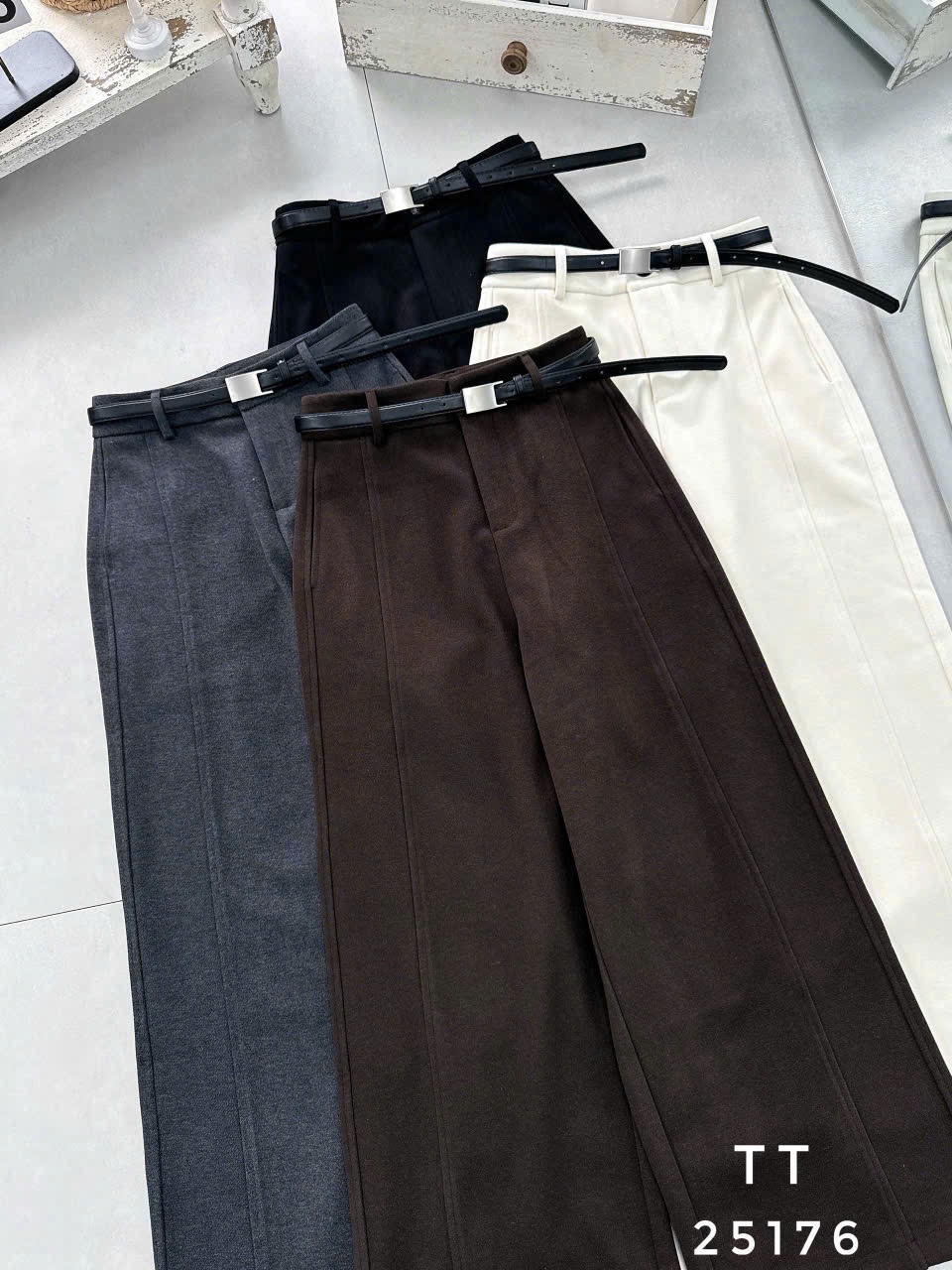 Q25176 Quần xuông dài 93cm kèm đai