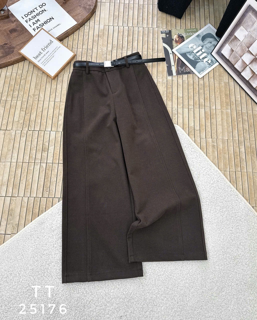 Q25176 Quần xuông dài 93cm kèm đai