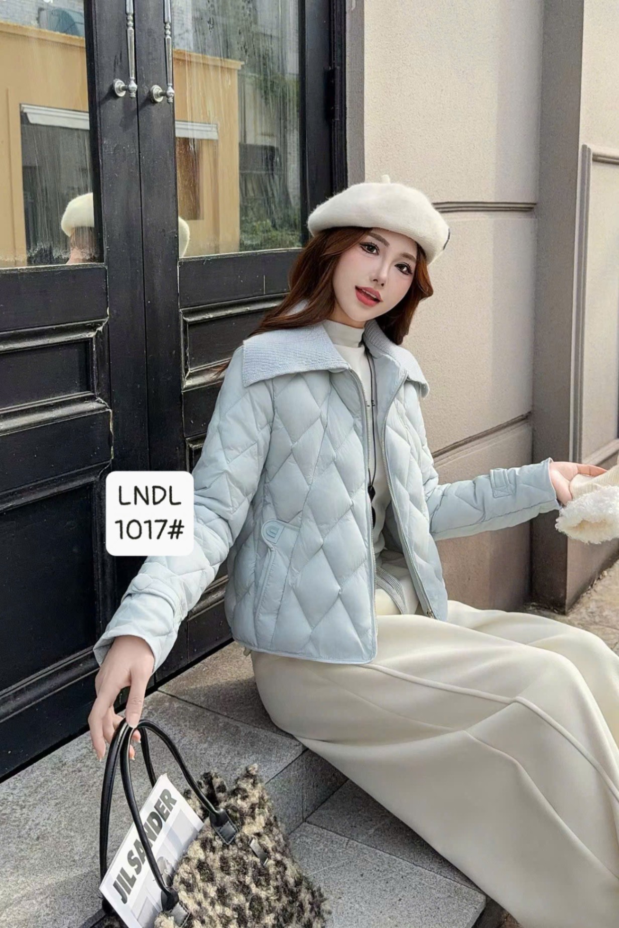 AP1017 Áo phao hình thoi bản cổ to