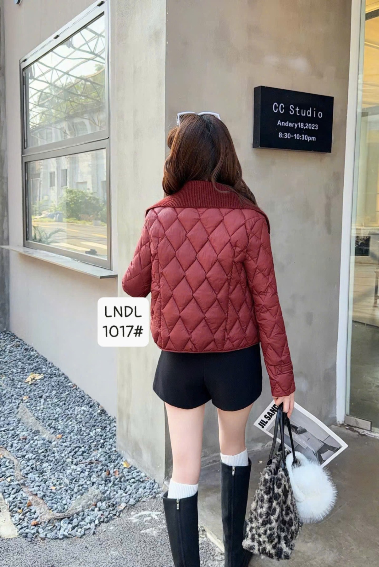 AP1017 Áo phao hình thoi bản cổ to