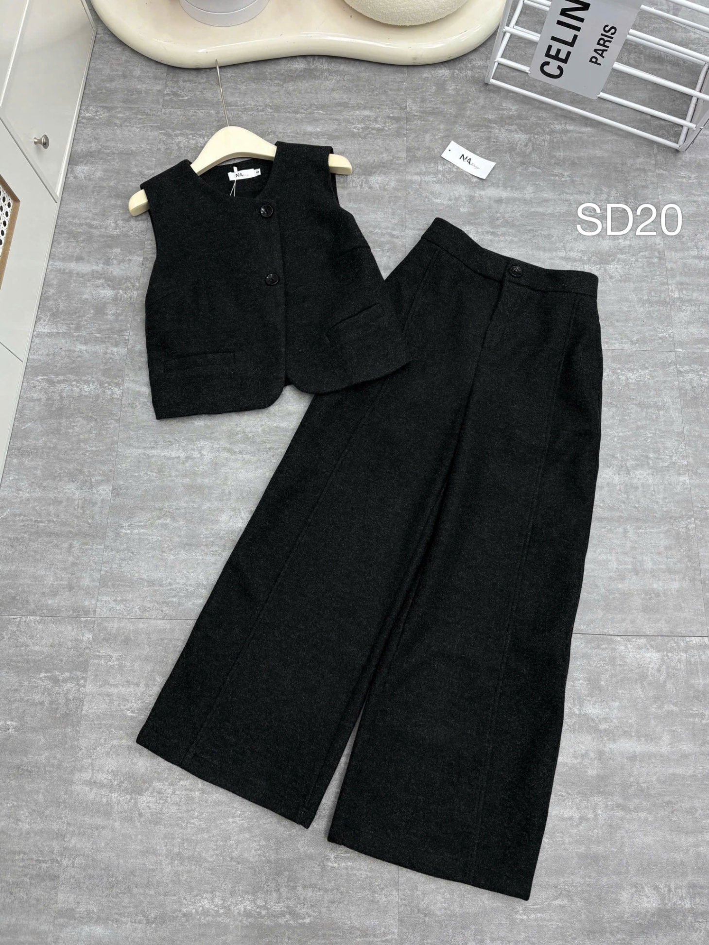 SD20 set dạ gile quần xuông