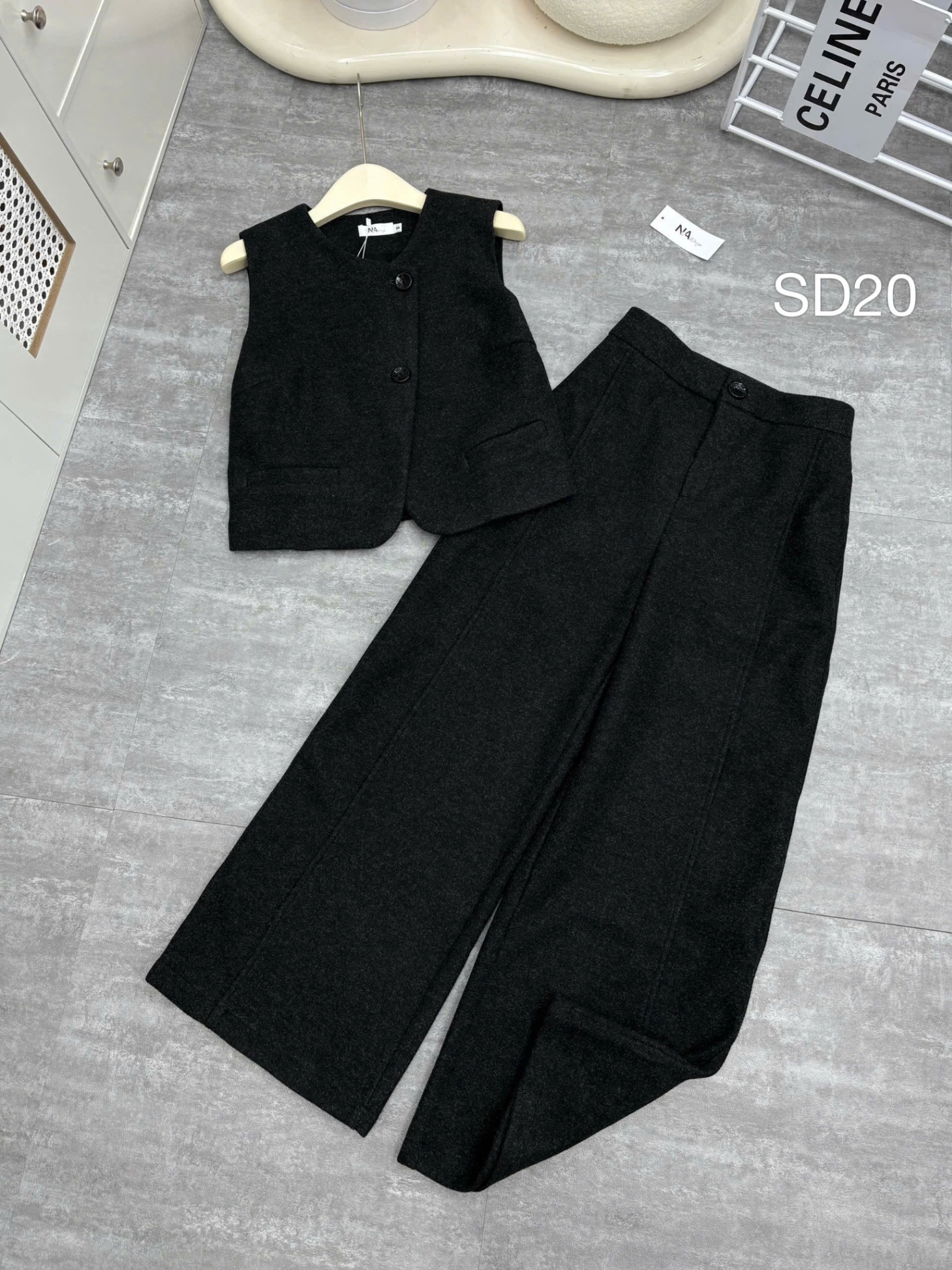 SD20 set dạ gile quần xuông