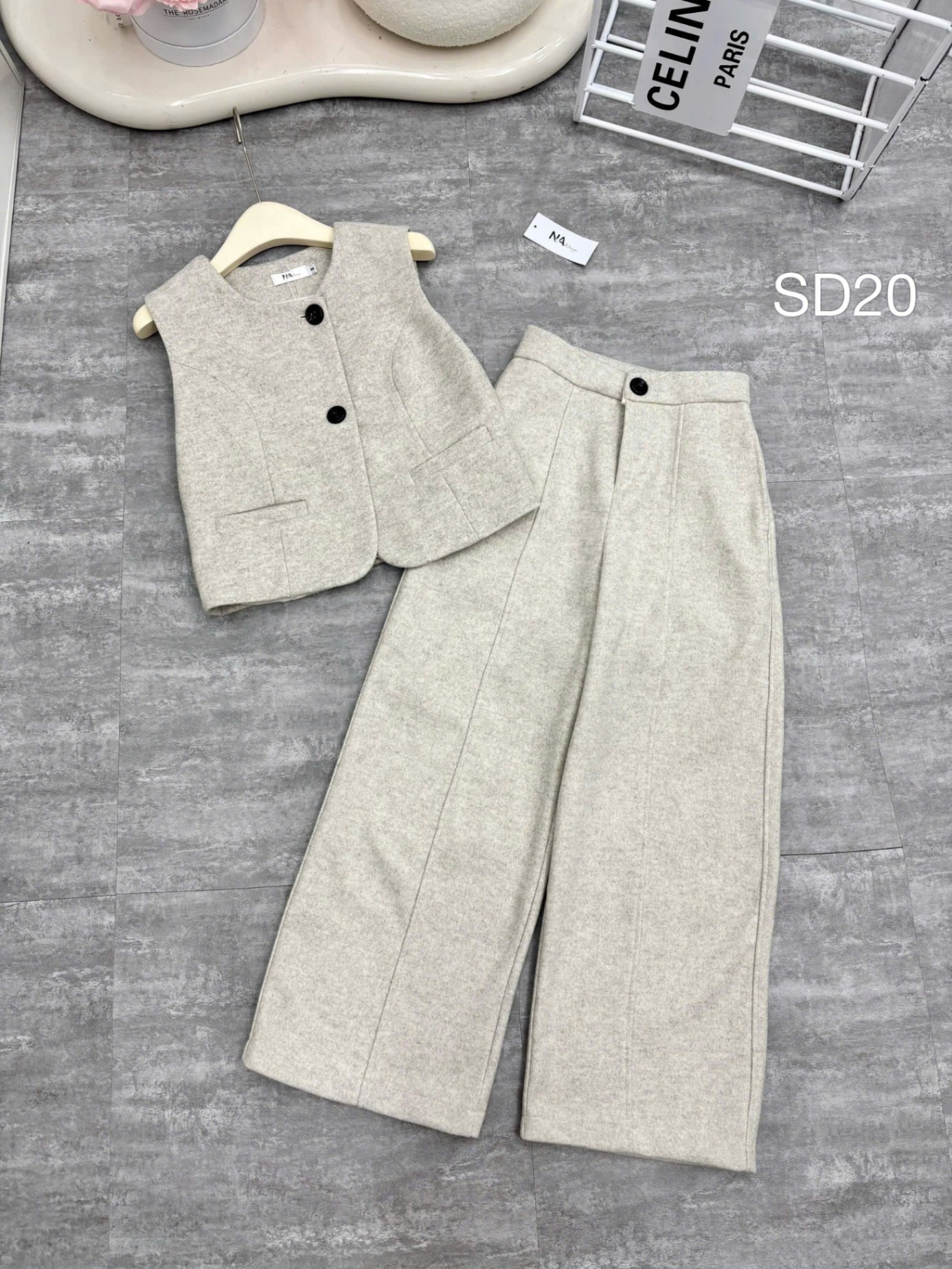 SD20 set dạ gile quần xuông