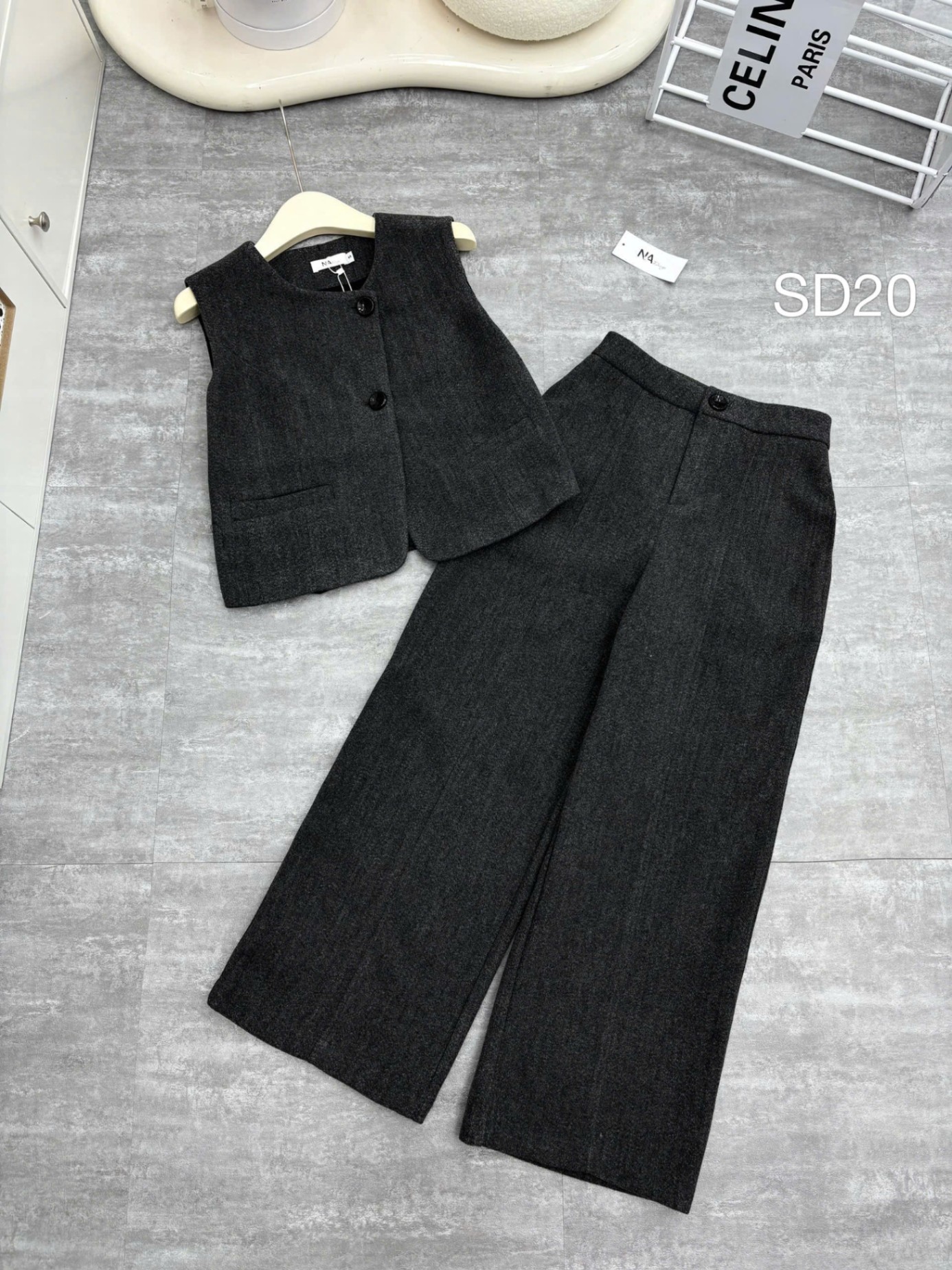 SD20 set dạ gile quần xuông