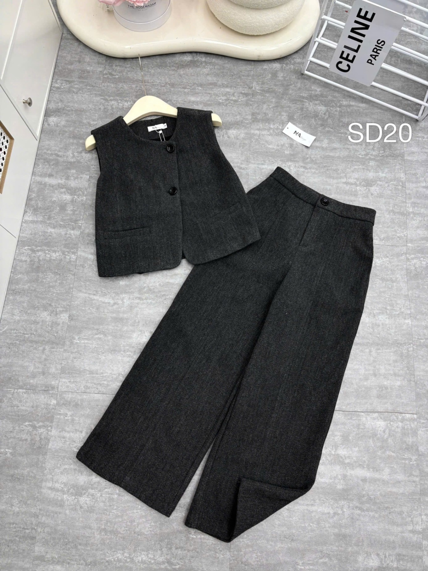 SD20 set dạ gile quần xuông