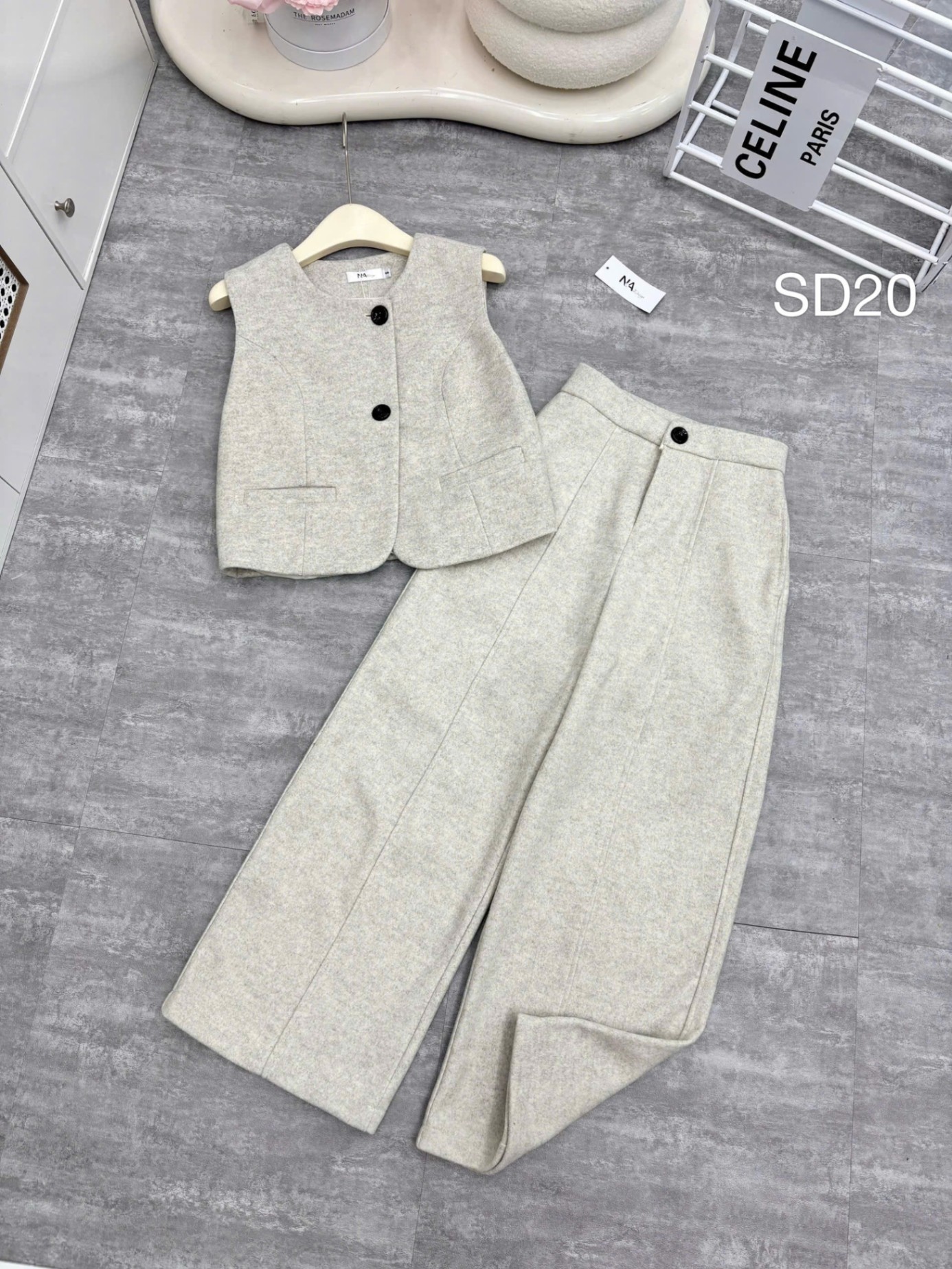 SD20 set dạ gile quần xuông