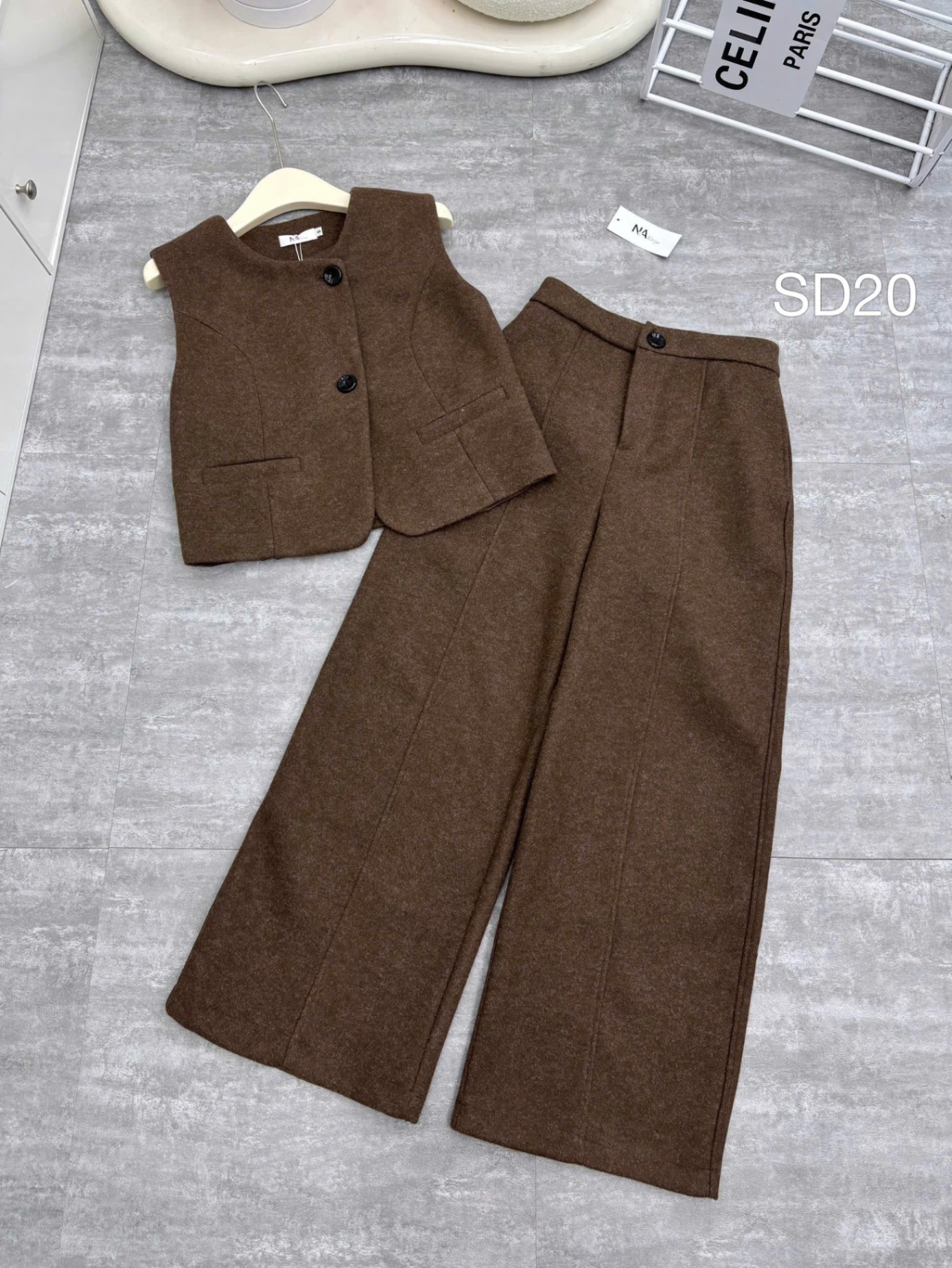 SD20 set dạ gile quần xuông