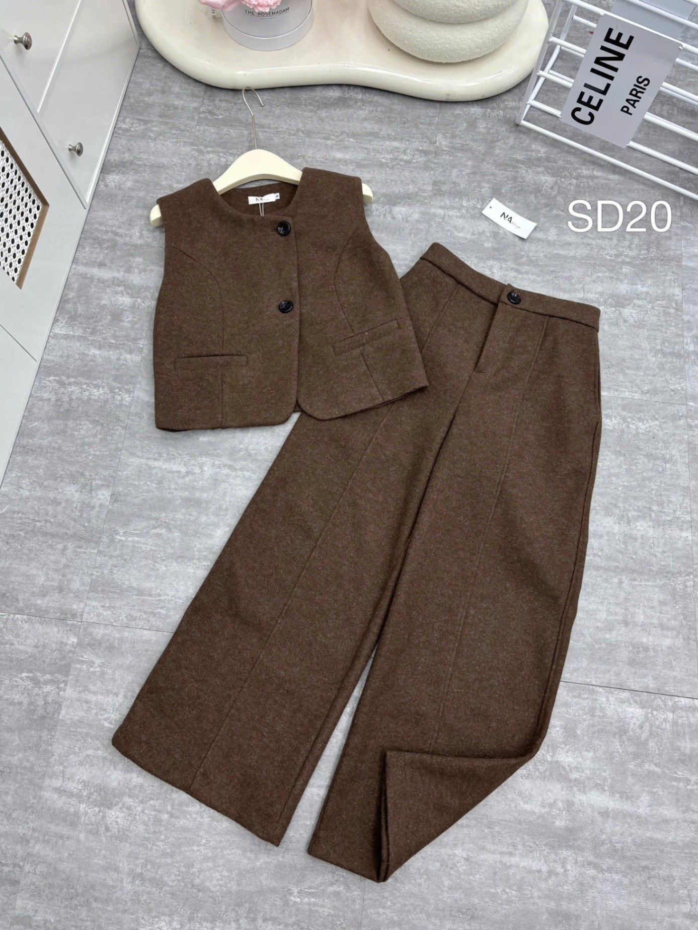 SD20 set dạ gile quần xuông