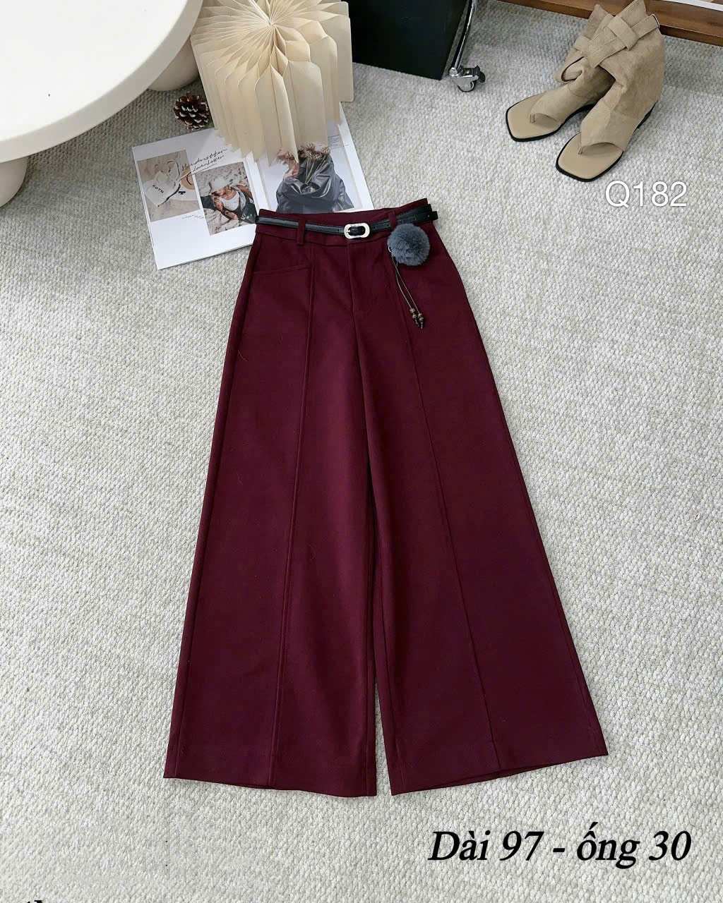 Q182 quần dạ dài 97 ống 30