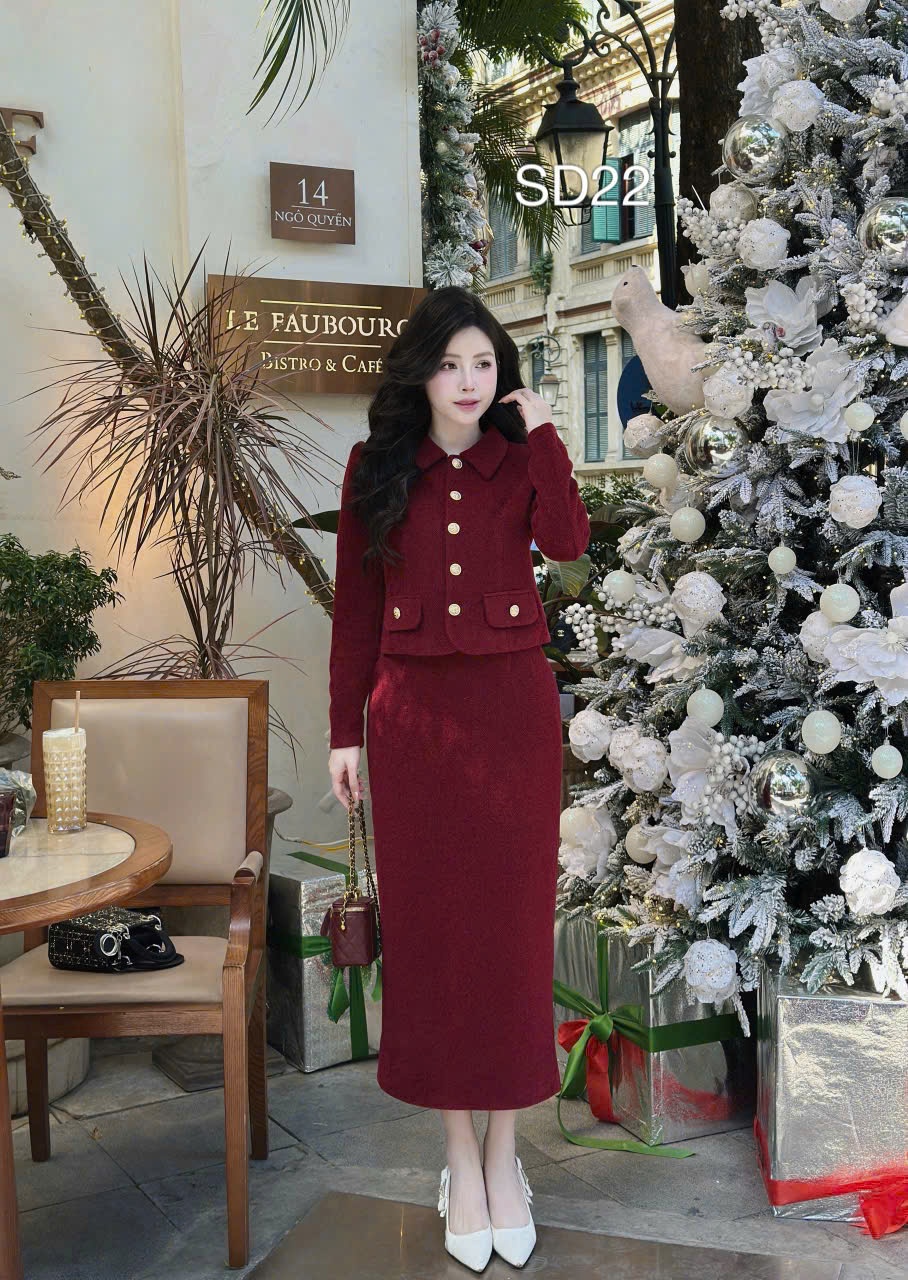 SD22 Set dạ cúc vàng cổ đức