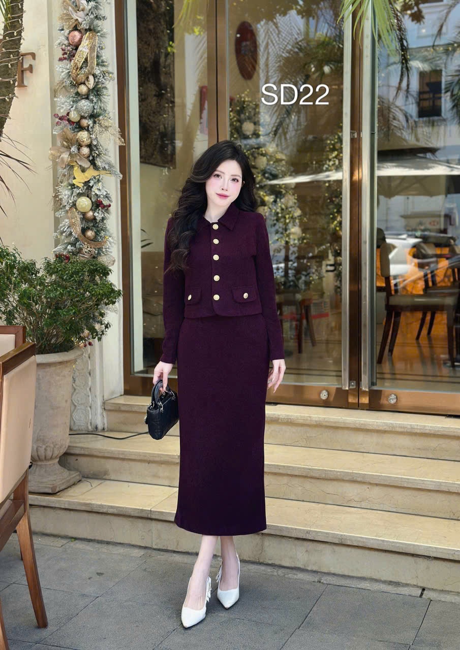 SD22 Set dạ cúc vàng cổ đức