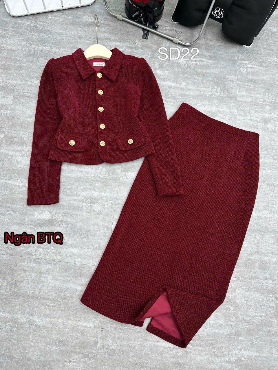 SD22 Set dạ cúc vàng cổ đức